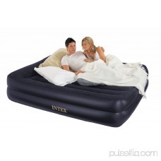Intex Queen 16.5 Raised Pillow Rest Airbed Mattress with Built-in Pump 555124113
